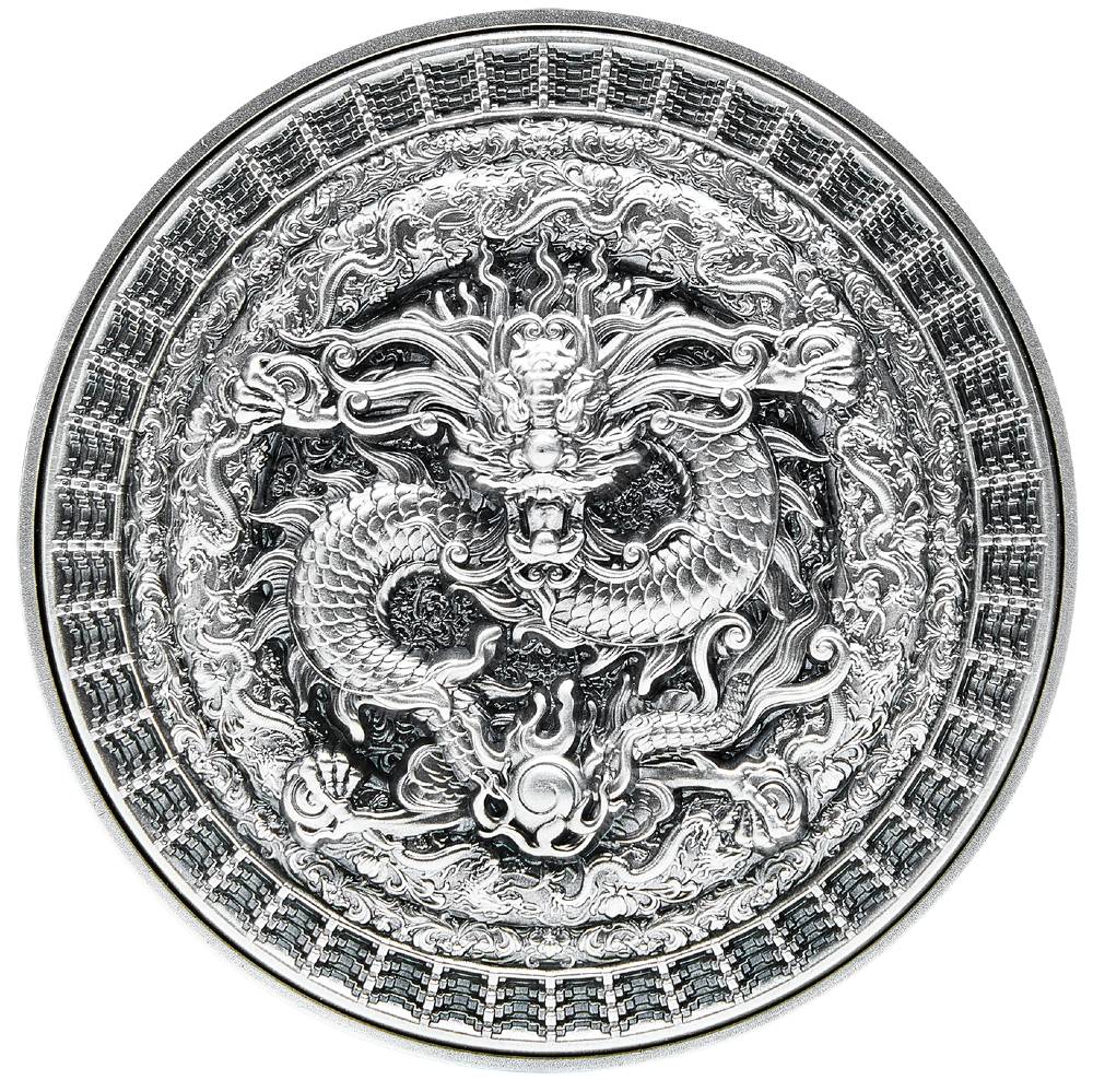 FORBIDDEN DRAGON 2 Oz Silver Coin 5000 Francs Chad 2023