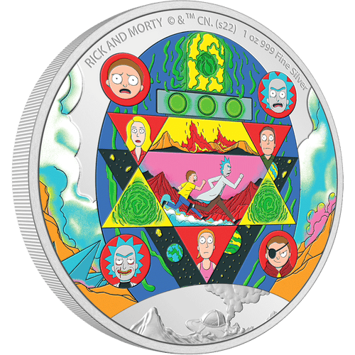 Rick and Morty 1oz Silver Coin
