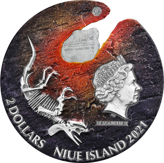 2021 NIUE ISLAND – IMPACT MOMENTS: METEORITE 2 OZ SILVER HR