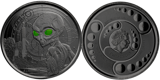 2021 Ghana Alien 1/2oz Silver 4 Coin Set
