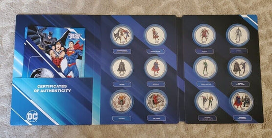 2022 Samoa 1/2-oz Silver $1 Justice League Proof-Like 12 Coins Set