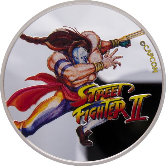 2021 1 oz $0.50 Dollars Street Fighter II 30th Anniversary Silver Coloured BU Coin