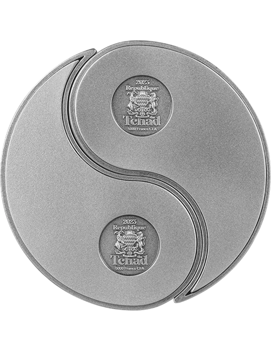 YIN YANG DRAGON AND PHOENIX Set 2 x 1 Oz Silver Coin 5000 Francs Chad 2023