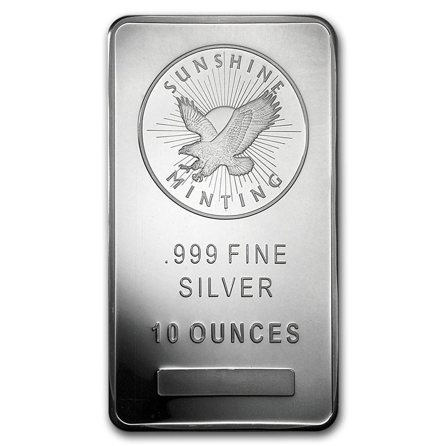 10 oz Silver Bar - Sunshine