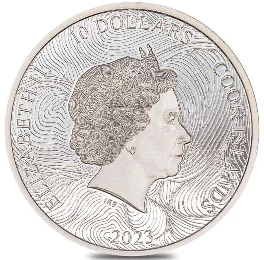 The WAVE Silverland 2 Oz Silver Coin 10$ Cook Islands 2023