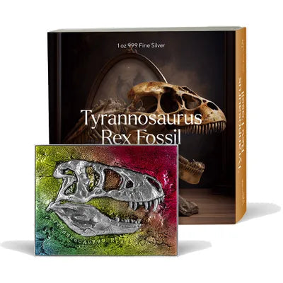 2023 Tyrannosaurus Rex Fossil 1oz Silver Antiqued Coin