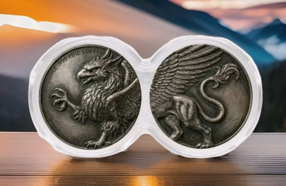 2x 1 oz Griffin Copper Medal .999 2x1 Total 2oz in Infinity Capsule Limited 1,000