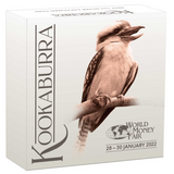 2022 1oz Kookaburra Silver Coloured Coin - World Money Fair Special Issue