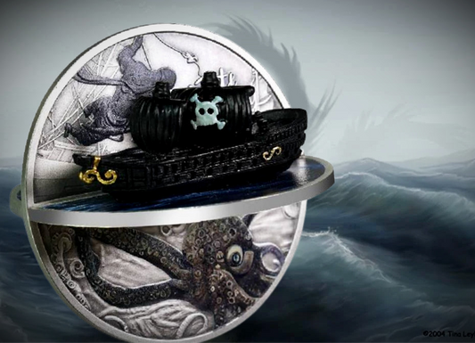 2023 Niue 2oz Silver Coin Series 2 Pirate ship 3D silver coin