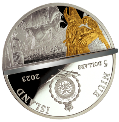 2023 Niue 2oz Silver Coin Series 2 Pirate ship 3D silver coin
