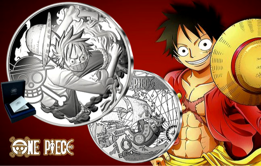 LUFFY AND THE THOUSAND SUNNY One Piece Silver Coin 10€ Euro France 2024