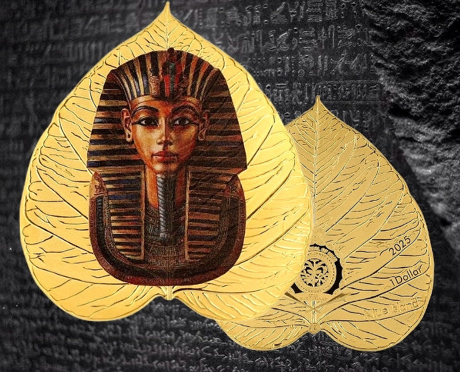 TUTANKHAMUN Leaves of the Nile 1 Oz Silver Coin 1$ Niue 2025