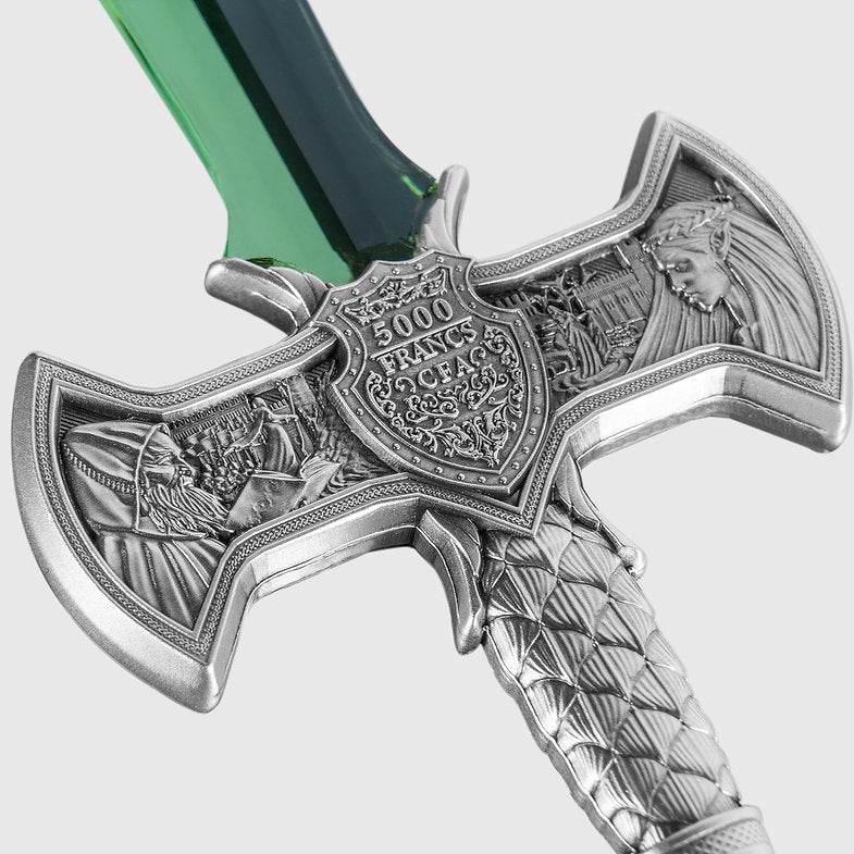 EXCALIBUR 1 Oz Silver Coin 5000 Francs Chad 2025