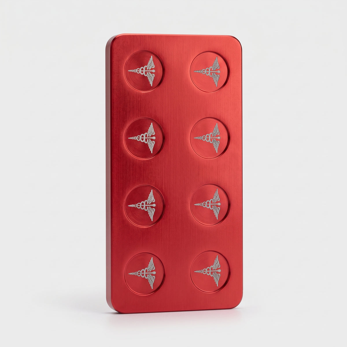 Red Copper Building Block Bar 10 oz 2026 – back with caduceus symbols
