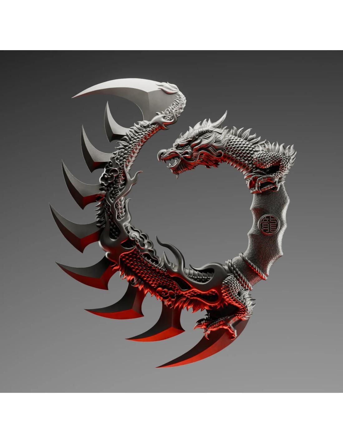 2026 Samoa 10 Tala Dragon Claw Knife 5 oz .999 Pure Silver by Spectres Mintage of 200
