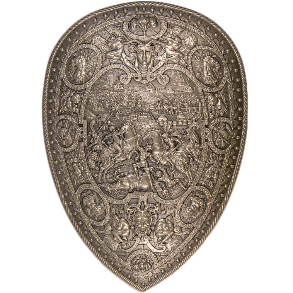 South Korea 1 kilo Silver King Henry II Shield Stackable (.999 Fine)