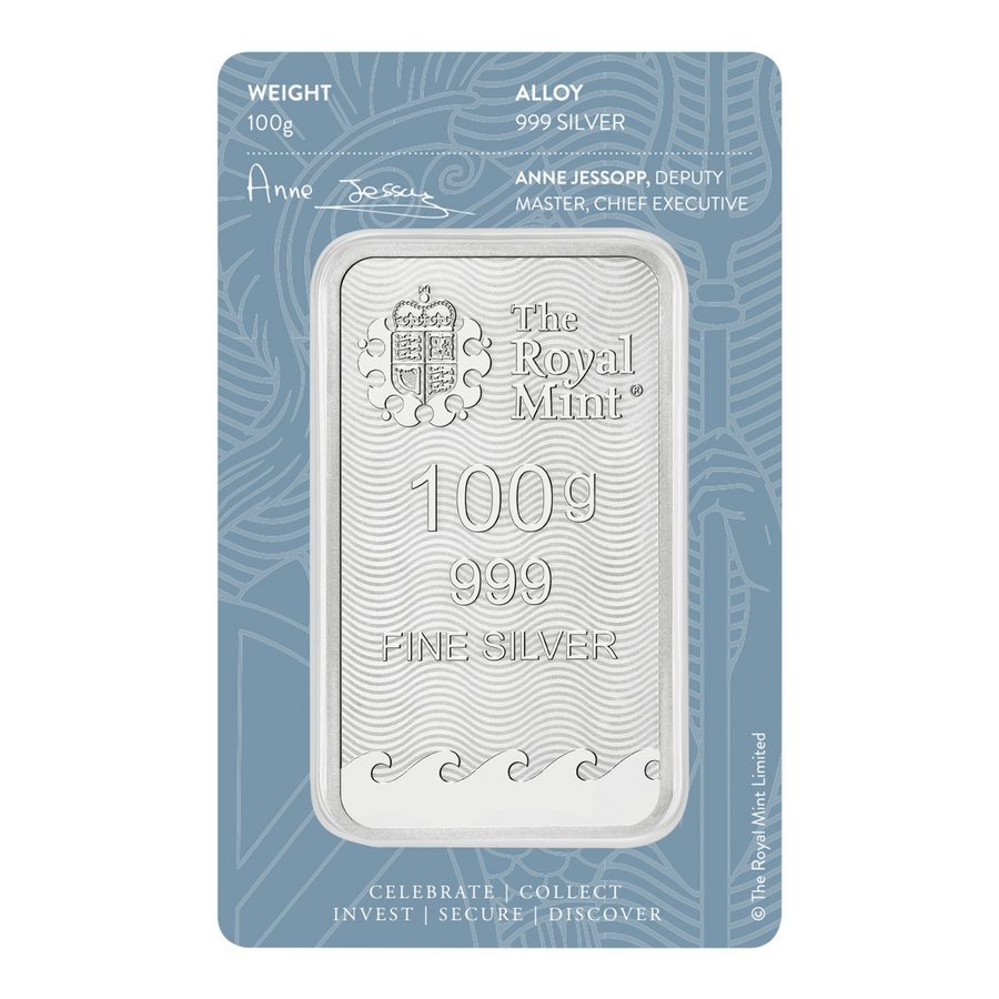 Britannia 100g Silver Bullion Minted Bar