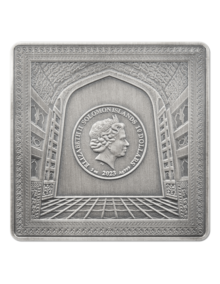 TAJ MAHAL 3 Oz Silver Coin 10$ Solomon Islands 2023