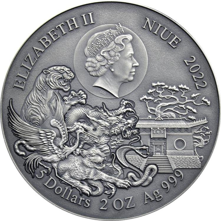 SHAOLIN CRANE 2 oz silver coin 2022