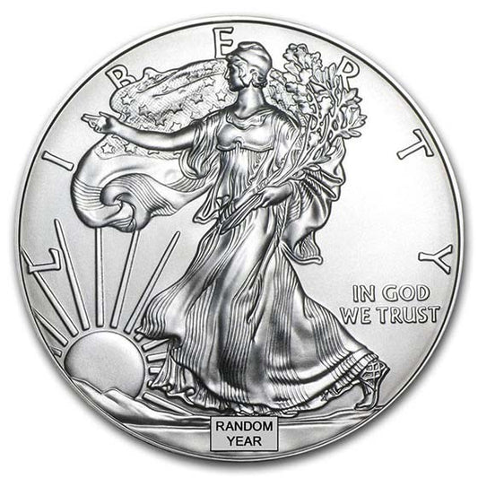 1 oz American Silver Eagle Coin BU (Random Year)