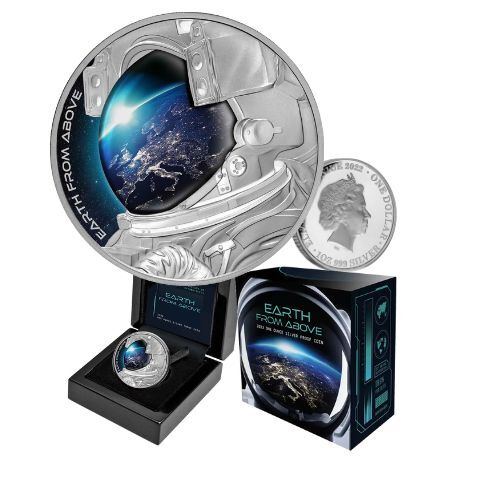 2022 $1 Earth From Above 1 oz Silver Proof Coin