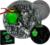 THE ALCHEMIST 2 Oz Silver Fluorescent 3D Coin 5$ Niue 2022