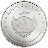 OCEAN BLUE Coloreyezed Eye 1 Oz Silver Coin $5 Palau 2022