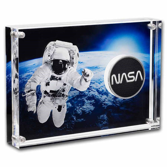 2022 1 oz Silver NASA Retro Worm Logo Proof