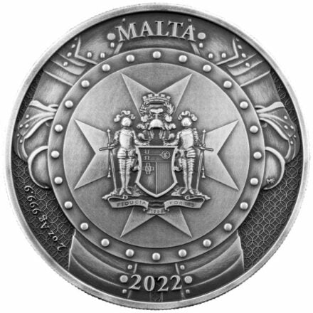 2022 2 oz Germania Knights of Malta HR Silver Coin