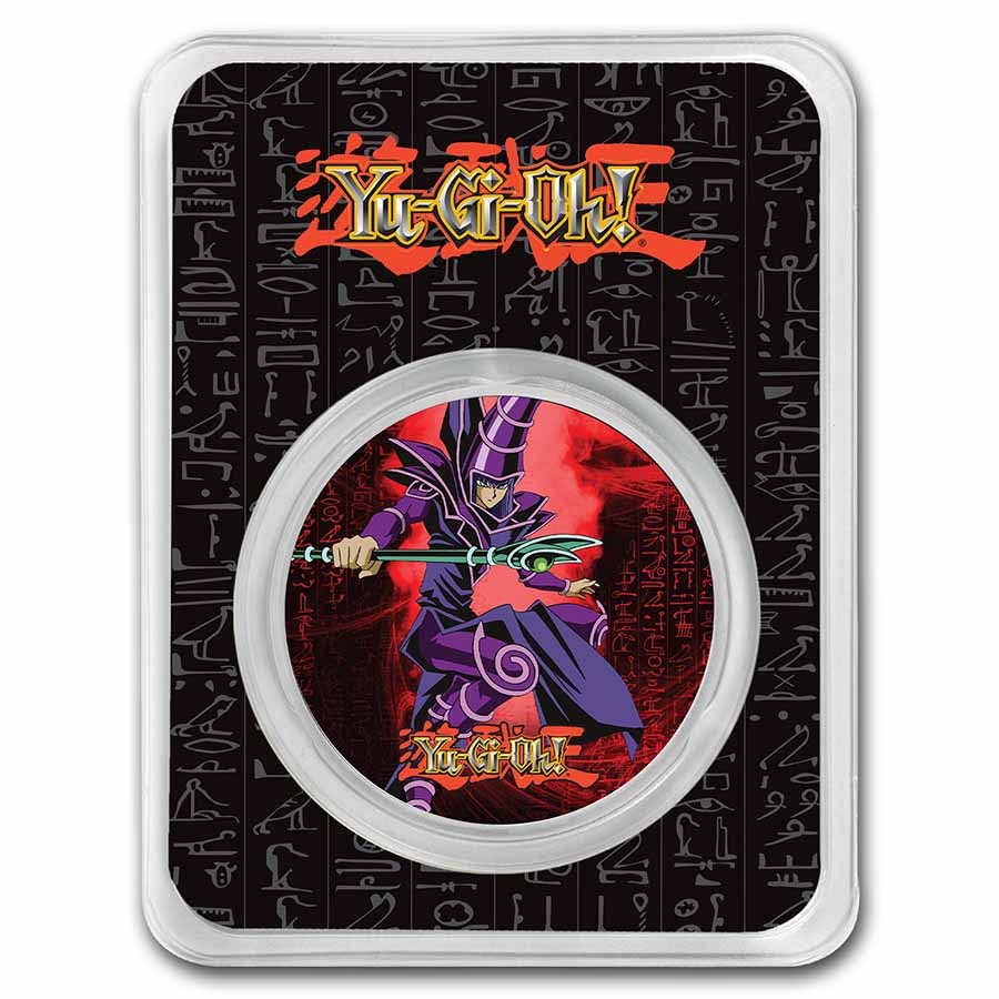 DARK MAGICIAN YU-GI-OH 25TH ANNIVERSARY 2022 1 OZ PURE SILVER COLOR COIN IN TEP