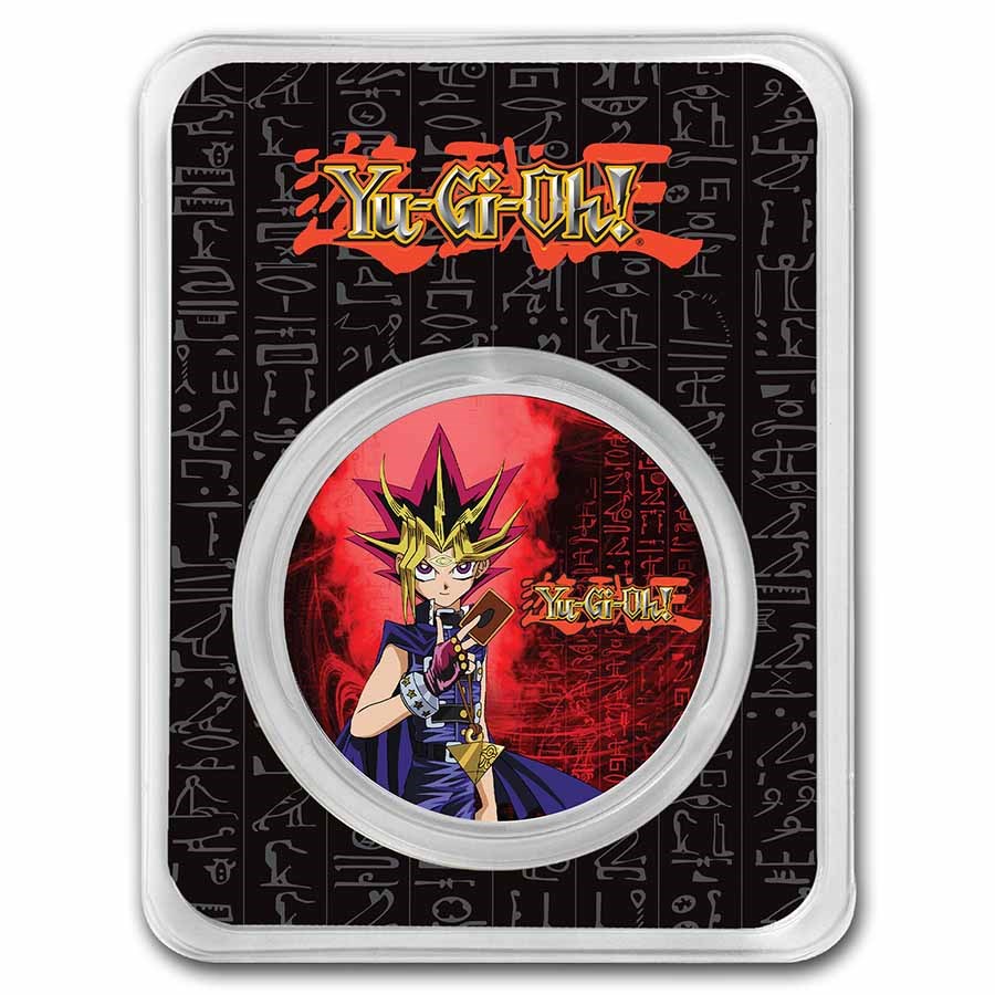 2022 Niue 1 oz Colorized Silver $2 Yu-Gi-Oh! - Yami Yugi, In TEP