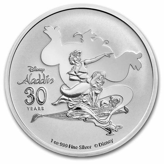 2022 Niue 1 oz Silver $2 Aladdin 30th