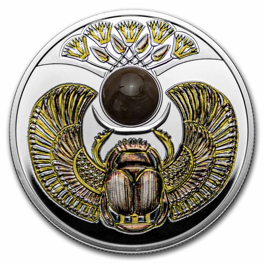 2022 Niue Silver Striped Scarabaeus Proof