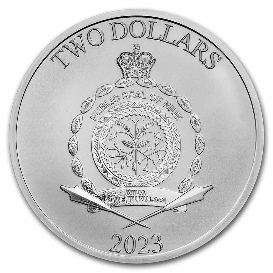 2023 Niue 1 oz Silver $2 Mickey & Minnie