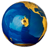 3 oz. Pure Silver Coin - Blue Marble with Gold Plating