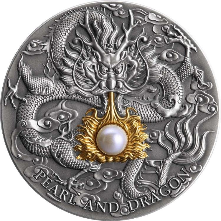 Pearl and Dragon Divine Pearls 2 oz silver coin 2022