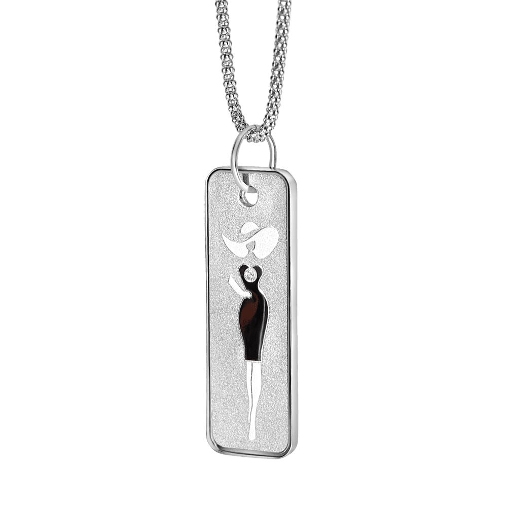 LITTLE BLACK DRESS Pendant Silver Coin 1$ Niue 2022