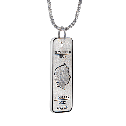 LITTLE BLACK DRESS Pendant Silver Coin 1$ Niue 2022