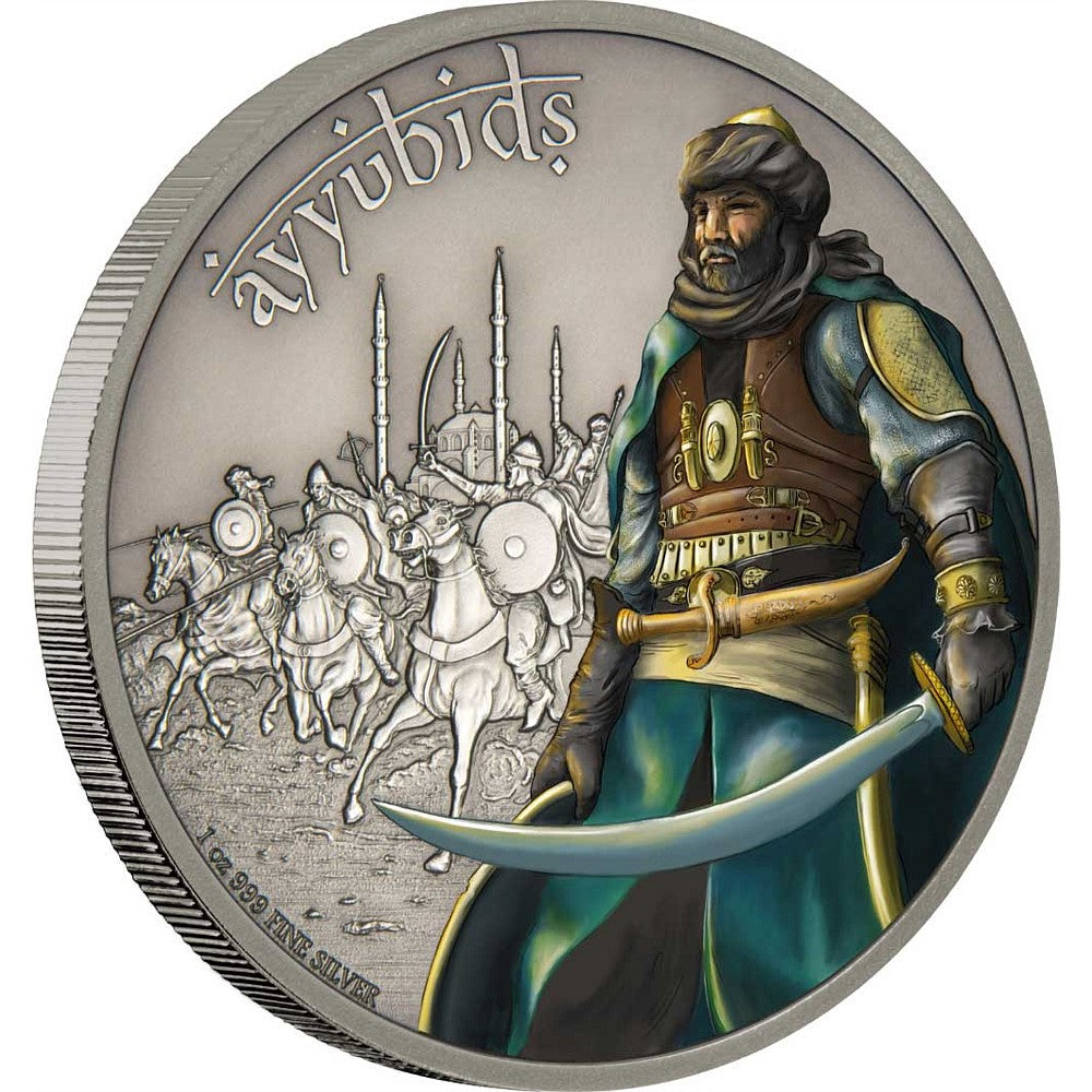 AYYUBIDS Warriors of History 1 Oz Silver Coin 2$ Niue 2017