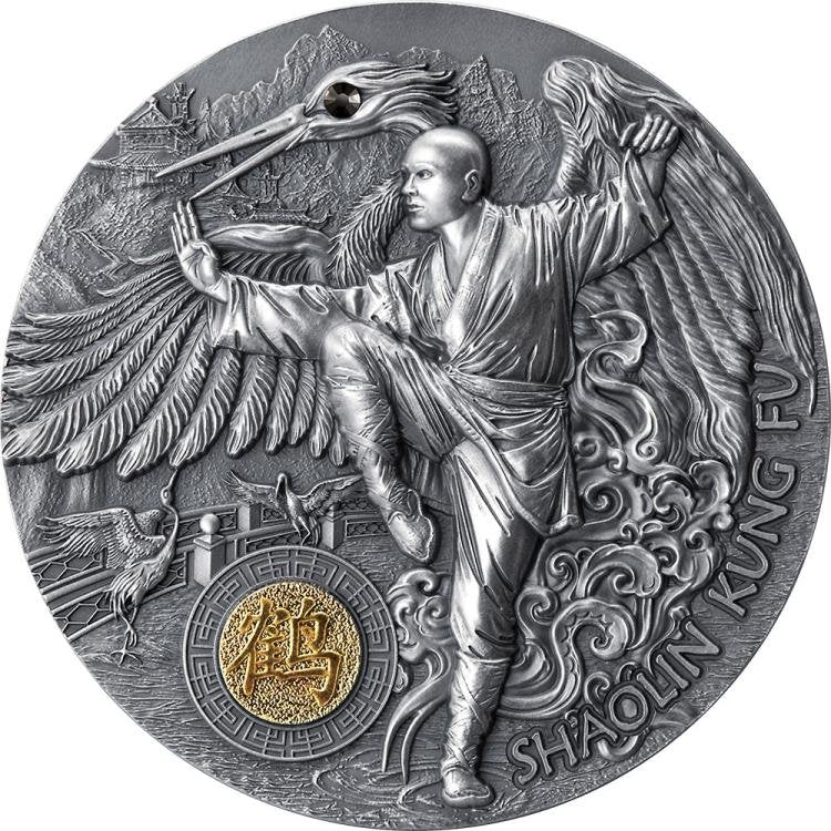 SHAOLIN CRANE 2 oz silver coin 2022