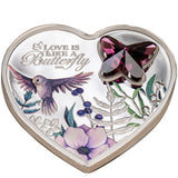 BUTTERFLY Brilliant Love Silver Proof Coin $5 Cook Islands 2023