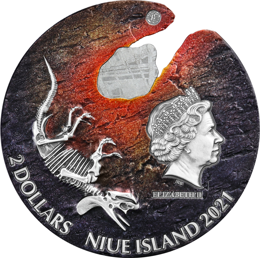 2021 NIUE ISLAND – IMPACT MOMENTS: METEORITE 2 OZ SILVER HR