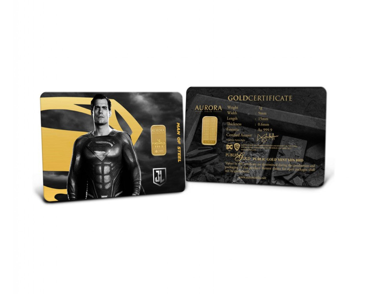 1g 999.9 Gold Bar Zack Snyder's Justice League: Superman (Limited Edition)