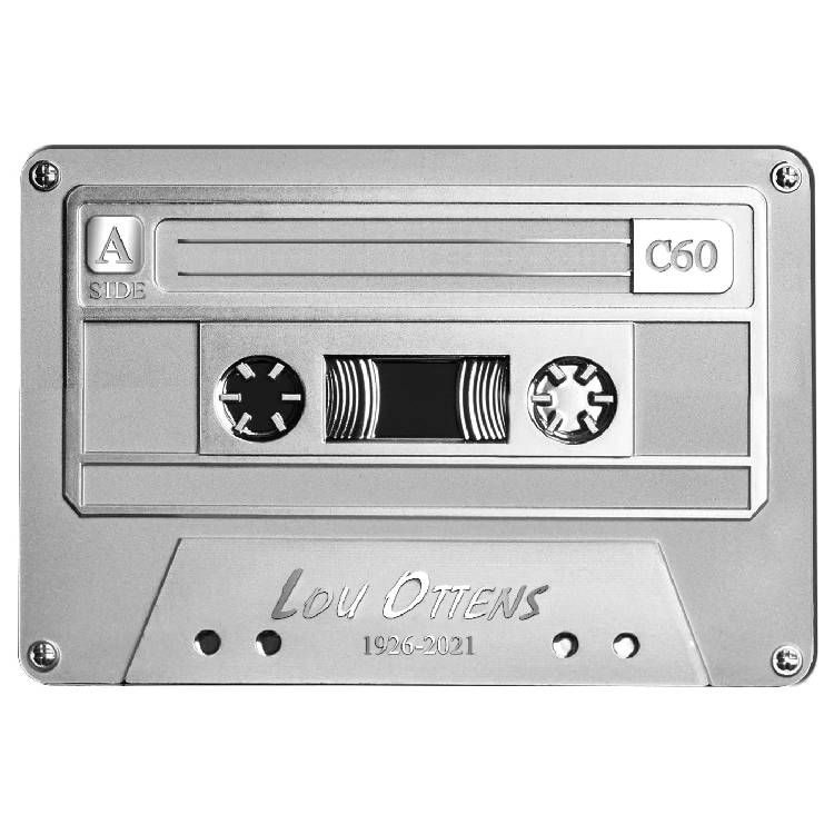 CASSETTE TAPE 2022 $2 2 OZ PURE SILVER UNIQUE SHAPED PROOF COIN