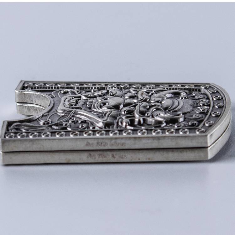 DOGGAEBI STACKER 2022 1/2 OZ PURE SILVER LIGHT ANTIQUE FINISH BAR WITH CAPSULE – SOUTH KOREA