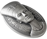2023 3 oz Silver The Nefertiti Bust 3D Shaped Coin Djibouti