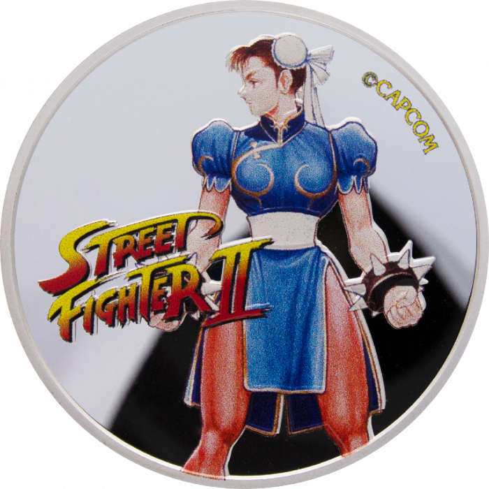 2021 1 oz $0.50 Dollars Street Fighter II 30th Anniversary Silver Coloured BU Coin