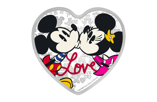 1 oz. Pure Silver Heart-Shaped Coin - Disney Love (2019)