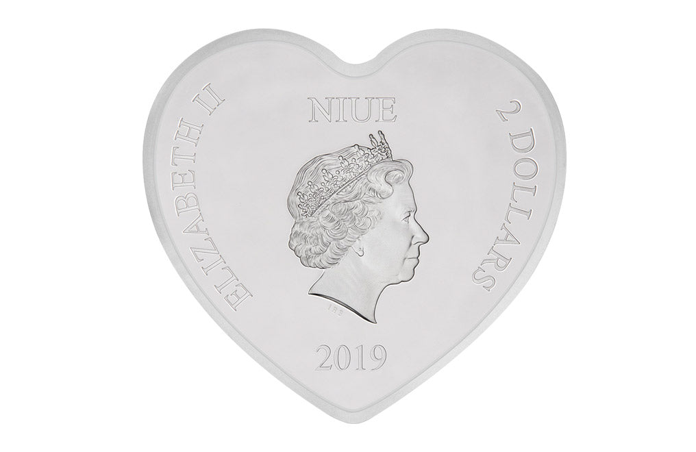 1 oz. Pure Silver Heart-Shaped Coin - Disney Love (2019)