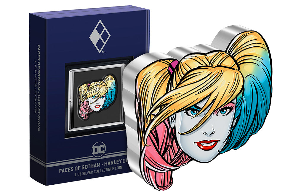 2022 Faces Of Gotham - HARLEY QUINN 1oz Silver Coin